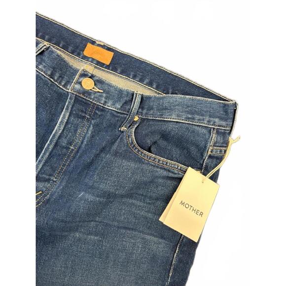 NWT New MOTHER Jeans The Saint in Violets are Blue Cropped High-Rise Size 32 - Picture 3 of 5